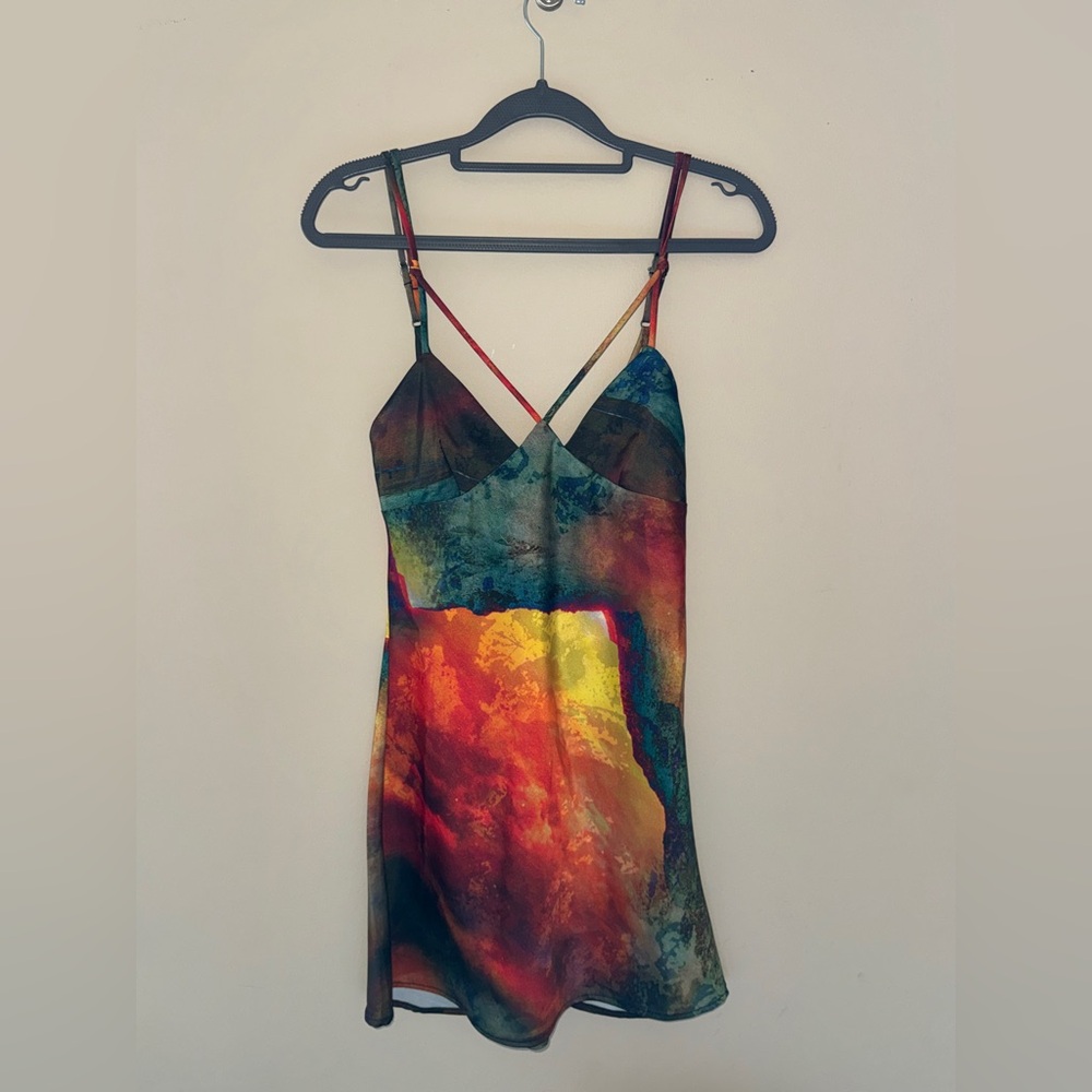 NWT Urban Outfitters Multi-Colored Slip Dress